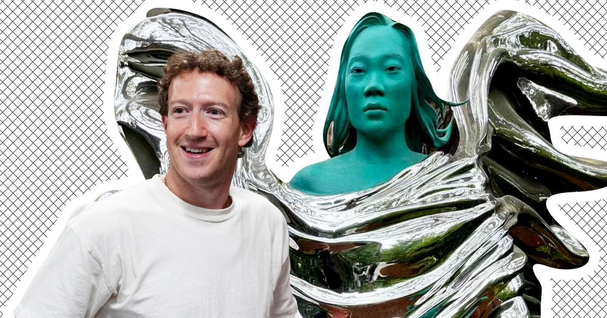 Mark Zuckerberg bought a large statue of his wife