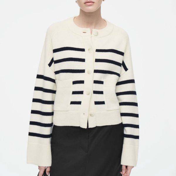 COS Wool Crew-Neck Cardigan