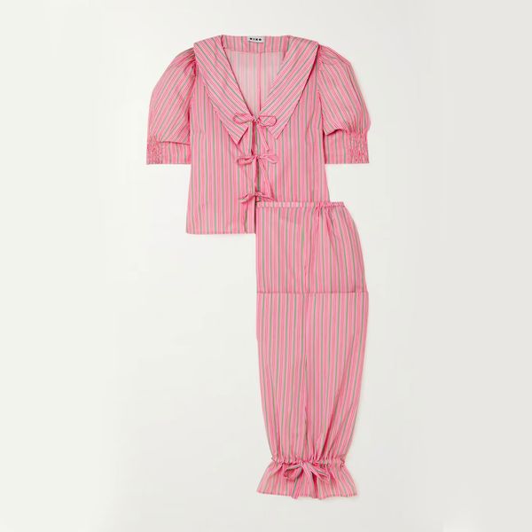 Conjunto de pijama de popelina de algodón a rayas Odessa de Rixo