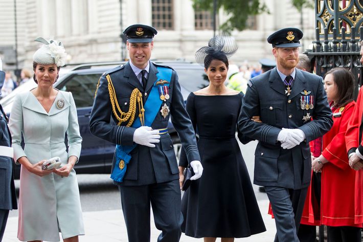 Kate Middleton, Prince William, Meghan Markle, and Prince Harry.