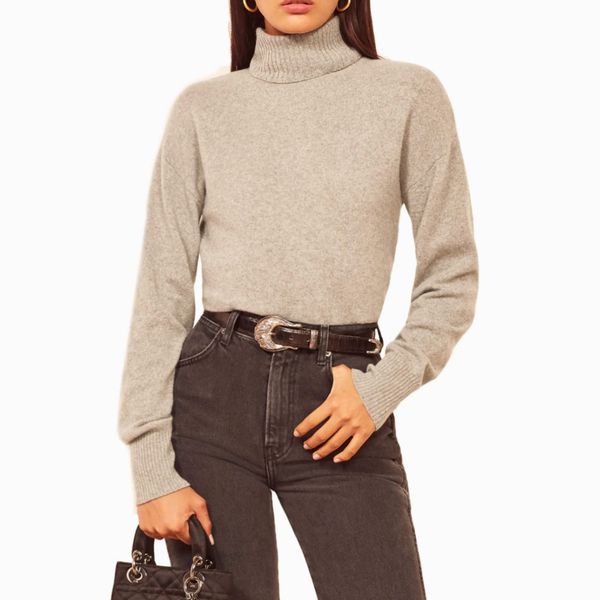 Reformation Turtleneck Organic Cotton Sweater