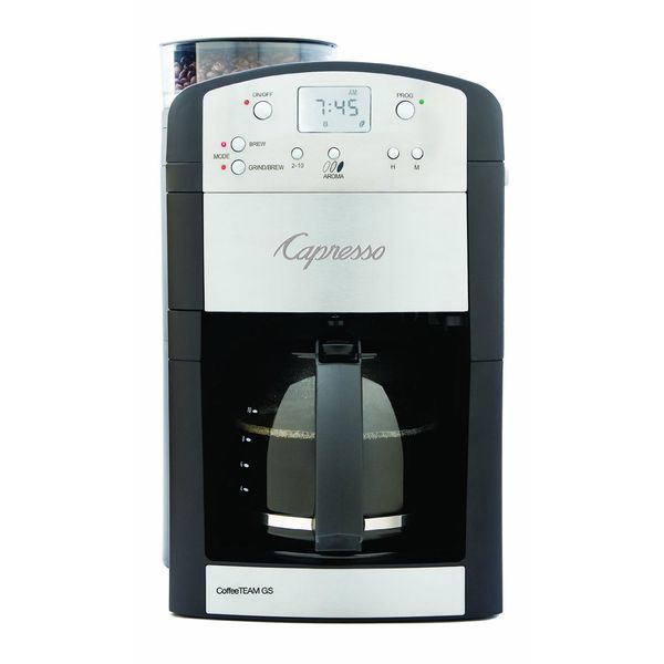 Capresso CoffeeTeam GS 10-Cup Digital Coffee Maker With Conical Burr Grinder