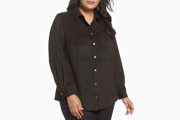 Foxcroft Jena Faux Suede Shirt