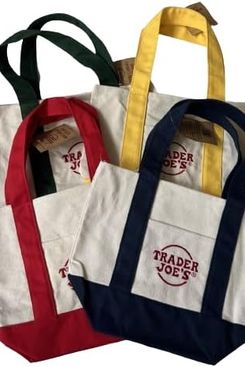 Set of Four Trader Joe’s Mini Canvas Totes Bags