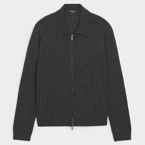 Todd Snyder Merino Full-Zip Sweater Polo