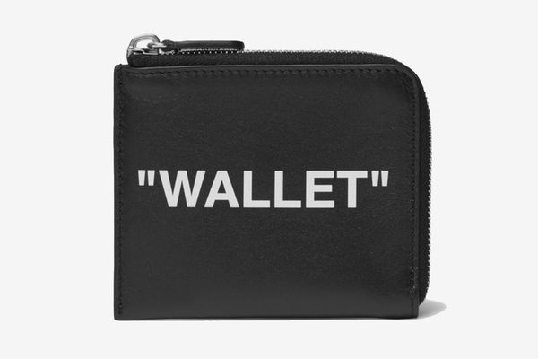 Off-White Printed Leather Zip-Around Wallet