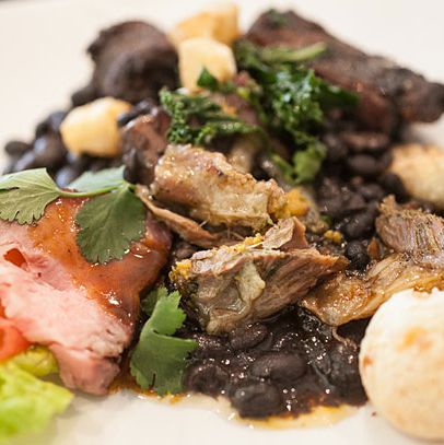 As an homage to her Brazilian heritage and regular Sunday suppers growing up, Shanna Pacifico prepared a feijoada with smoked ribs, blood sausage, smoked belly, and black beans.