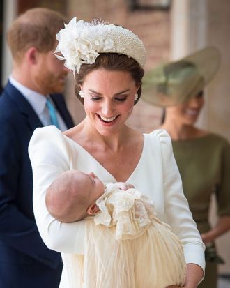 Kate Middleton and Prince Louis.