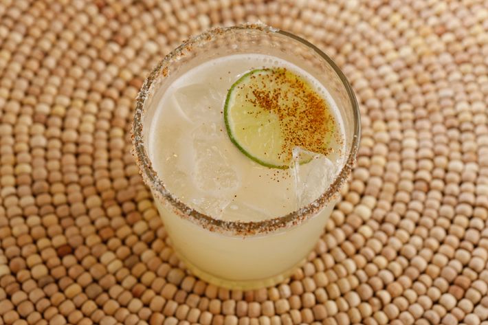 The ahumado: mezcal, lime, sugar, chipotle, and a float of Laphroiag scotch.