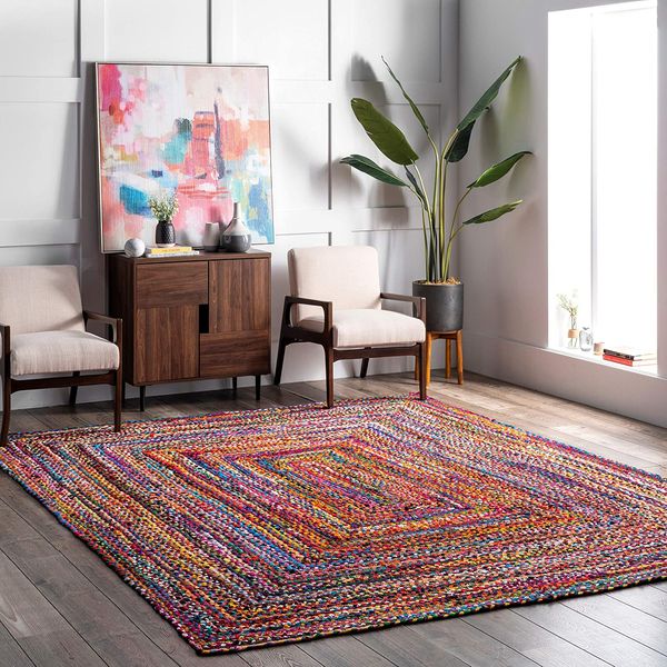 nuLOOM Tammara Hand Braided Area Rug, 7’6” x 9’6”, Multi