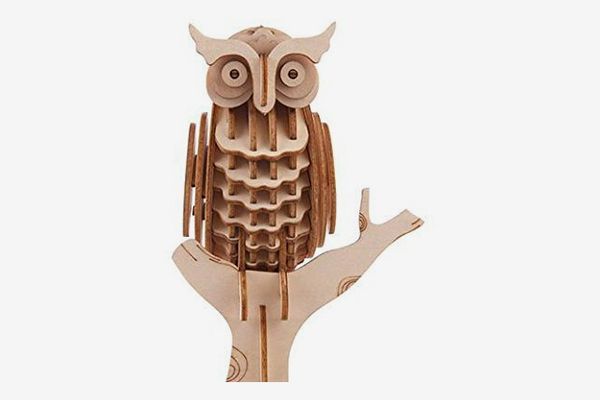 Kikkerland GG107 Wooden Puzzle, 3D, Owl