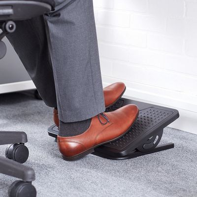 Footrest - Foot Rest for under Desk at Work - Memory Foam Foot Stool with 2  Adju