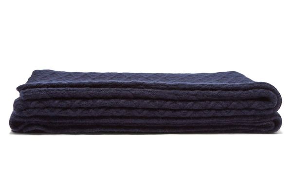 Allude Cross-knit cashmere blanket