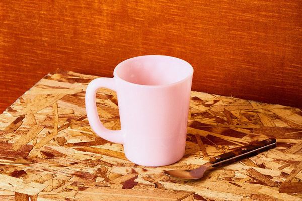 Mosser Glass Pink Milk Glass Mug