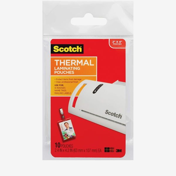 Scotch Thermal Laminating Pouches, 2.4 x 4.2 inches, Pack of 60