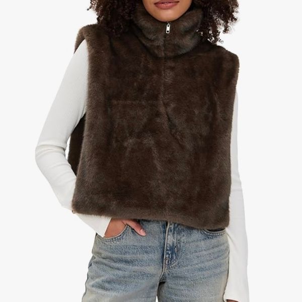 Line & Dot Dane Faux Fur Top