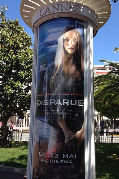 ... where the most advertised movie actually in French theaters is, for some reason, the negligible Amanda Seyfried thriller Gone.