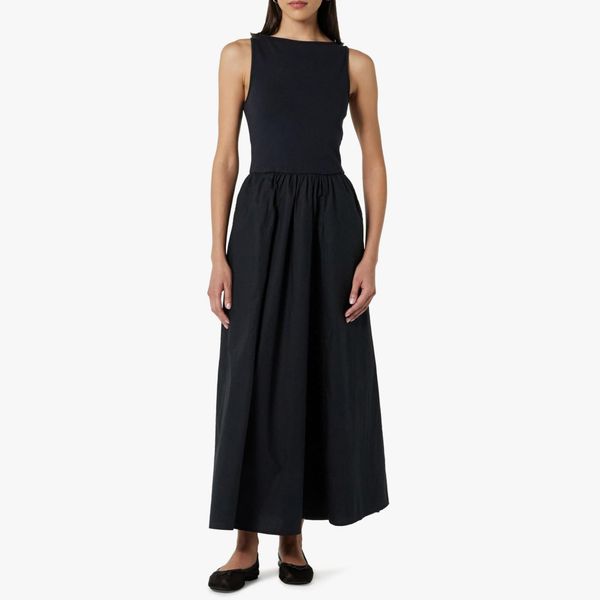 The Drop Women's Dia Mixed Fabric Midi Tank Dress