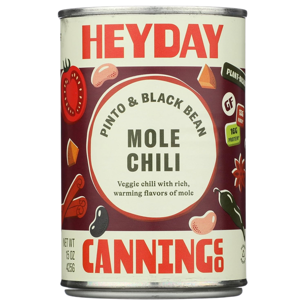 Heyday Canning Co. Pinto & Black Bean Mole Chili