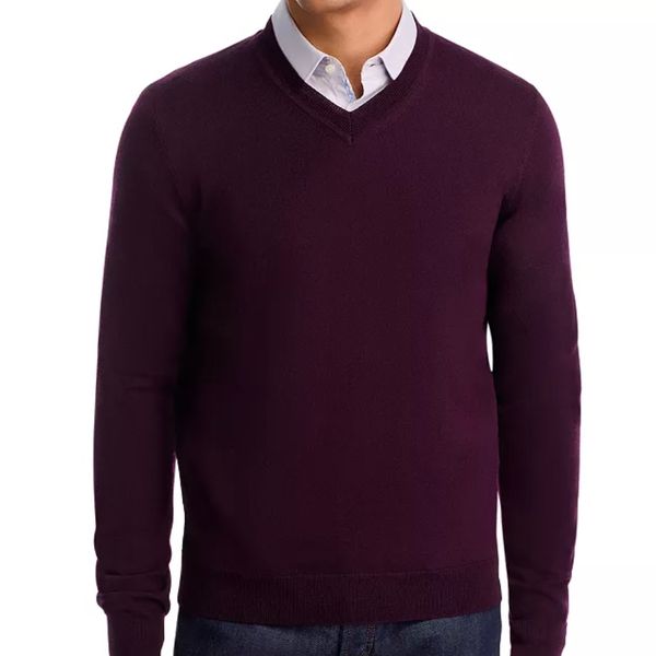 The Men's Store at Bloomingdale's V-Neck Merino Wool Sweater