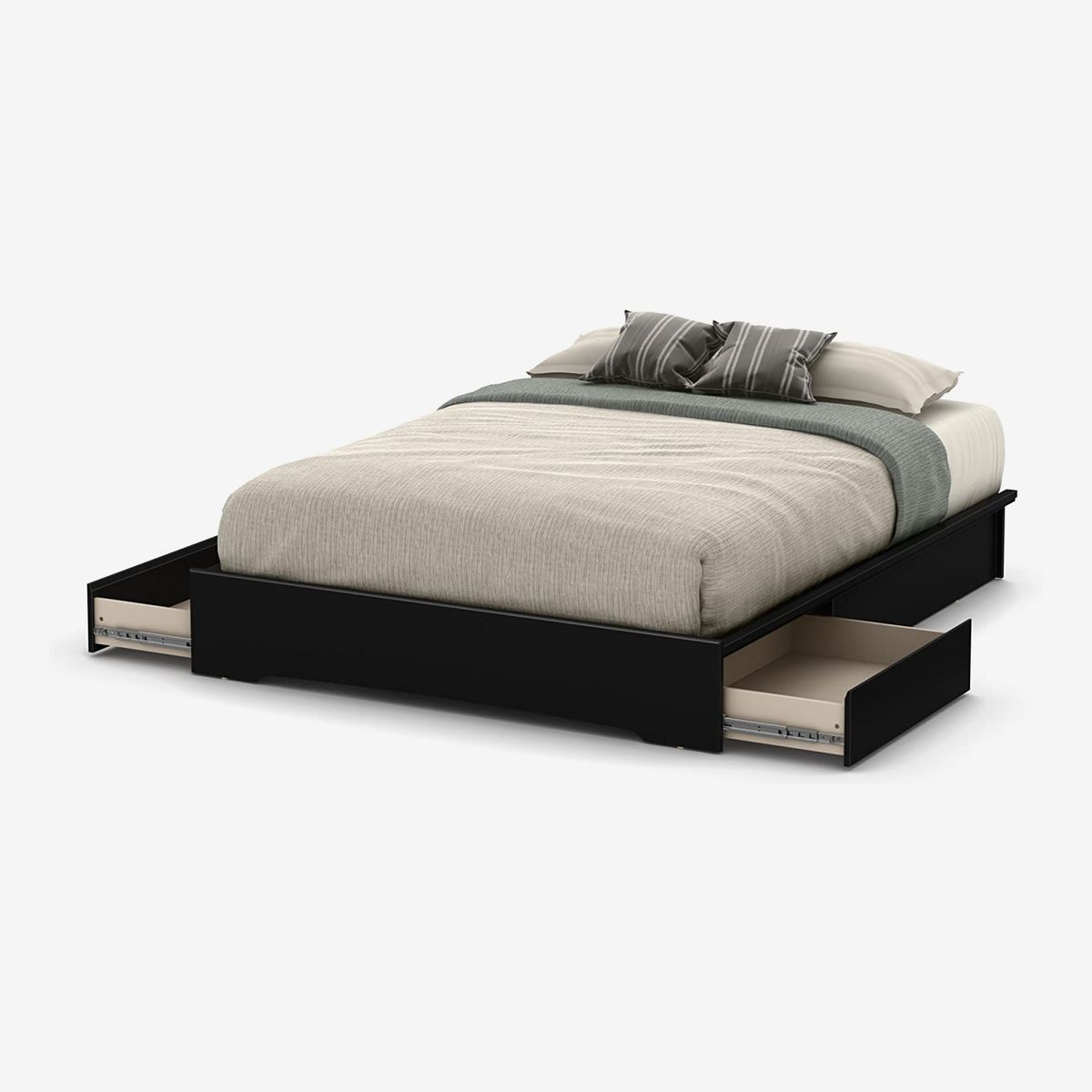 Modern Platform Beds With Storage, King Size Bed Frame With Drawers Underneath