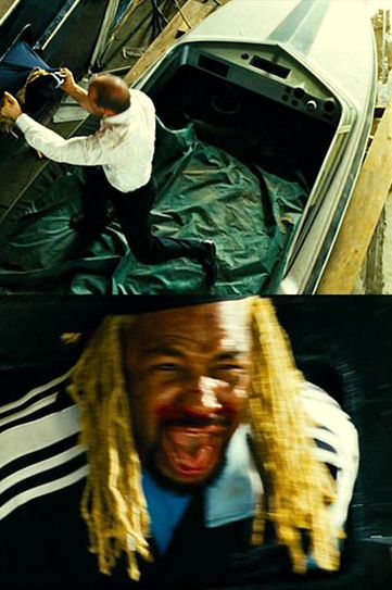 Statham stuffs you through the porthole of a dry-docked boat, then knocks the boat over, crushing you. (Transporter 2)