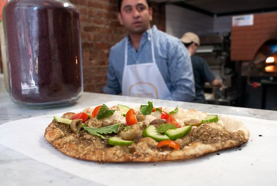 Za'atar + Jibneh: cheese and thyme combo.