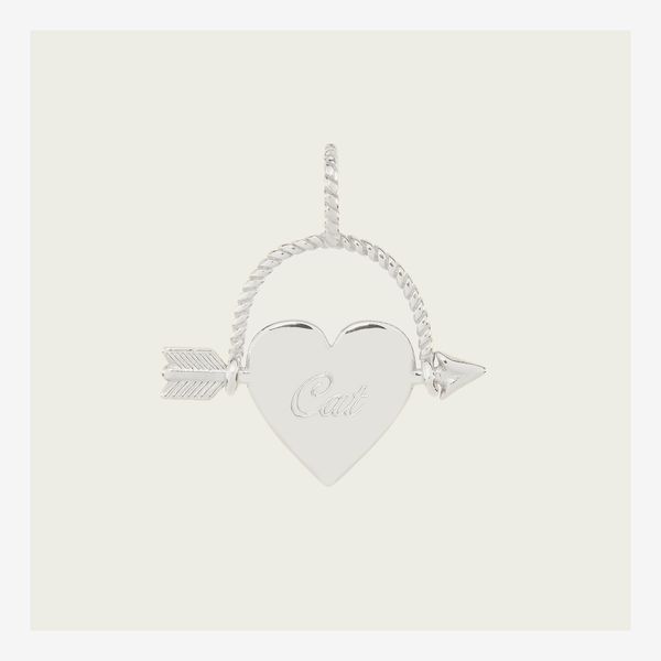 Catbird Beloved Heart Spinner Charm, Silver