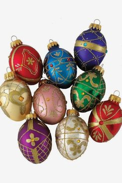 Kurt Adler Glass Decorative Egg Ornaments (Set of 4)