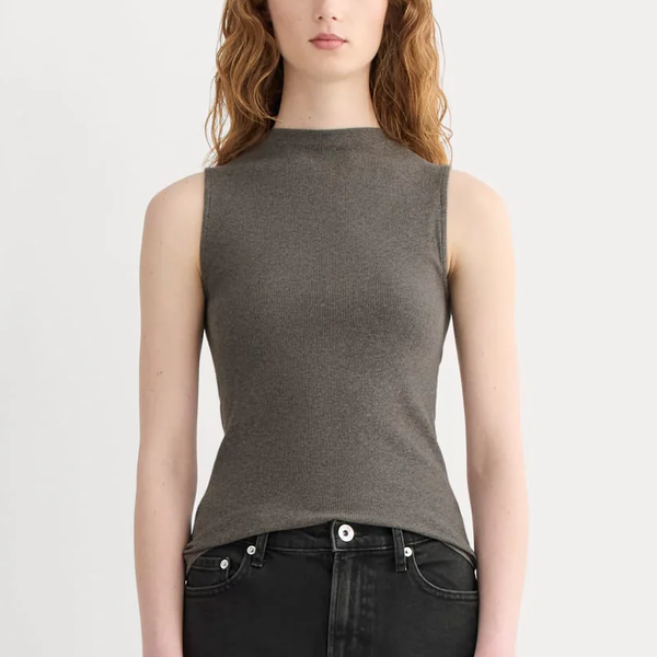 Everlane The Luxe Rib Funnel-Neck Tank