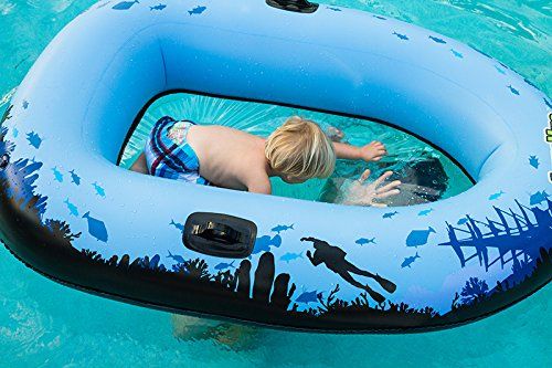 Sieco Design Aquavue Voyager, Clear-Bottom Inflatable Raft, for Kids and Adults