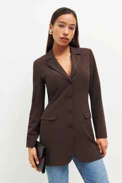 Reformation Jacques Long Fitted Blazer