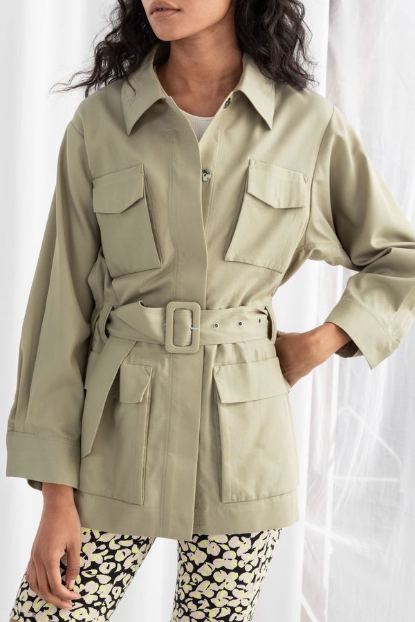 belted workwear jacket