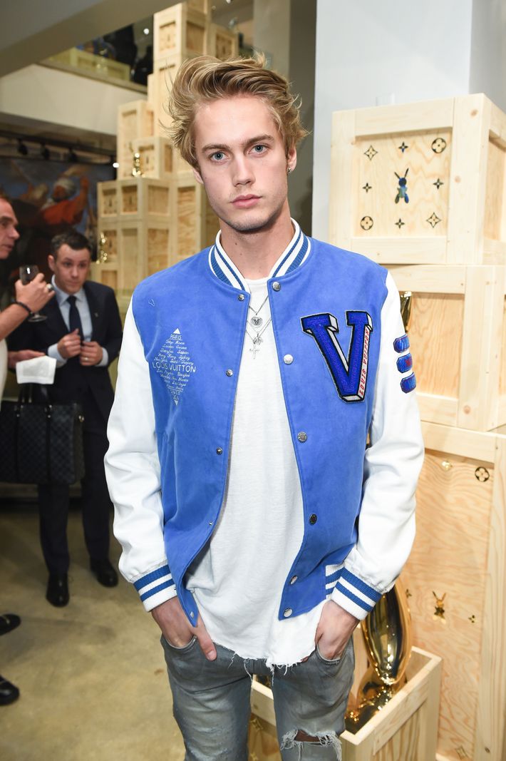 Louis Vuitton 2017 Forever Embroidered Varsity Jacket - Blue