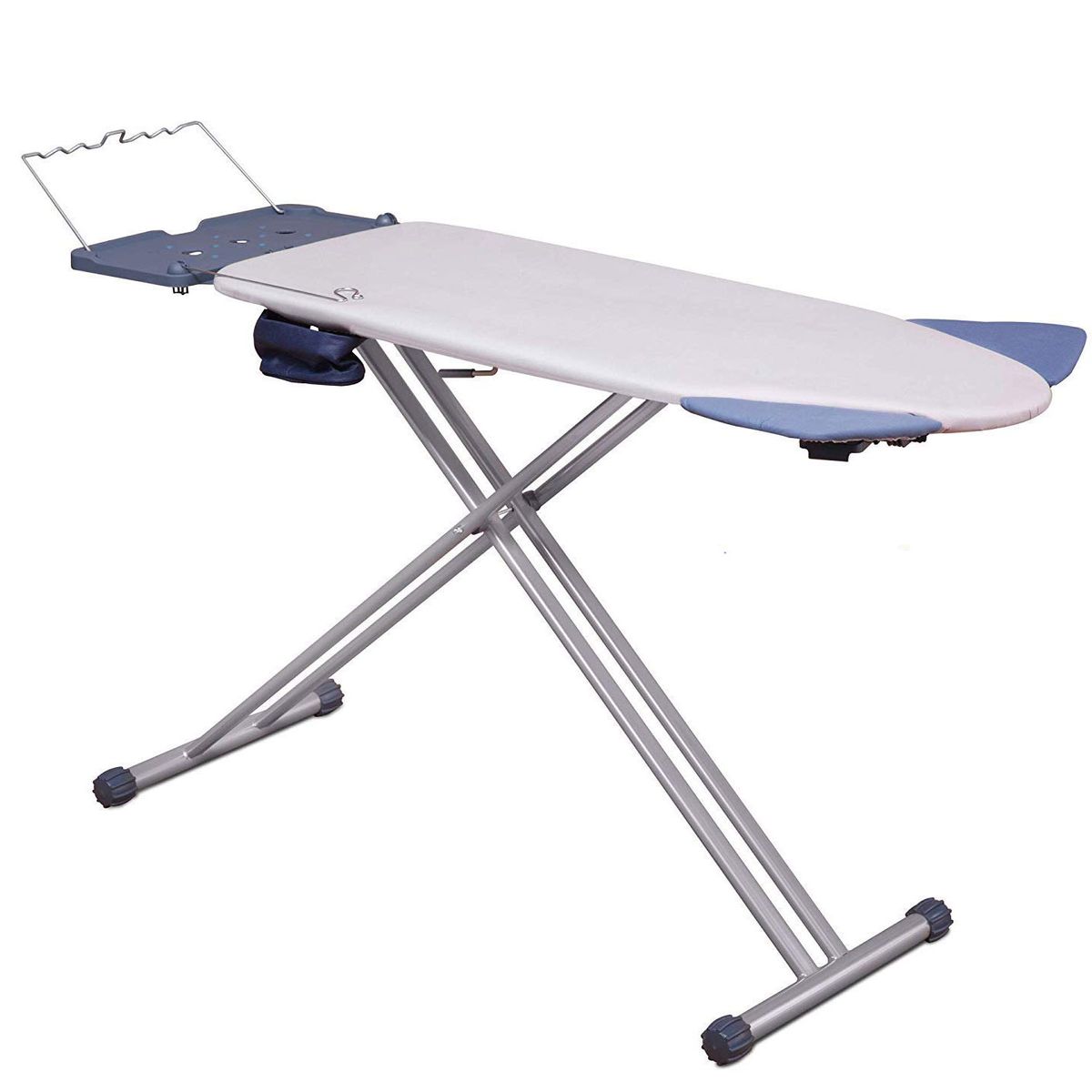 Wotryit Adjustable Ironing Board Stability Space Saving Size 48x15‘’ Home Ironing Board 4 Leg Foldable Adjustable Board with Cover US Stock Steam Iron Rest
