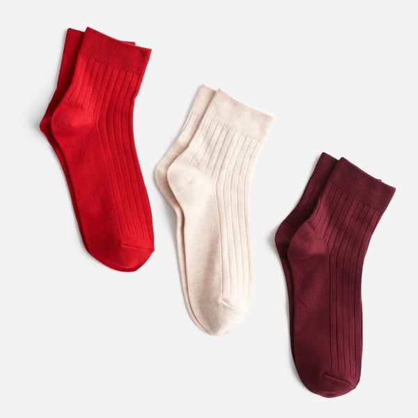 Madewell Three-Pack Slinky Ankle Socks