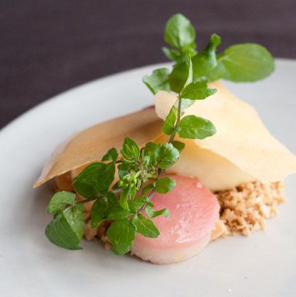 杏仁配豆瓣菜。