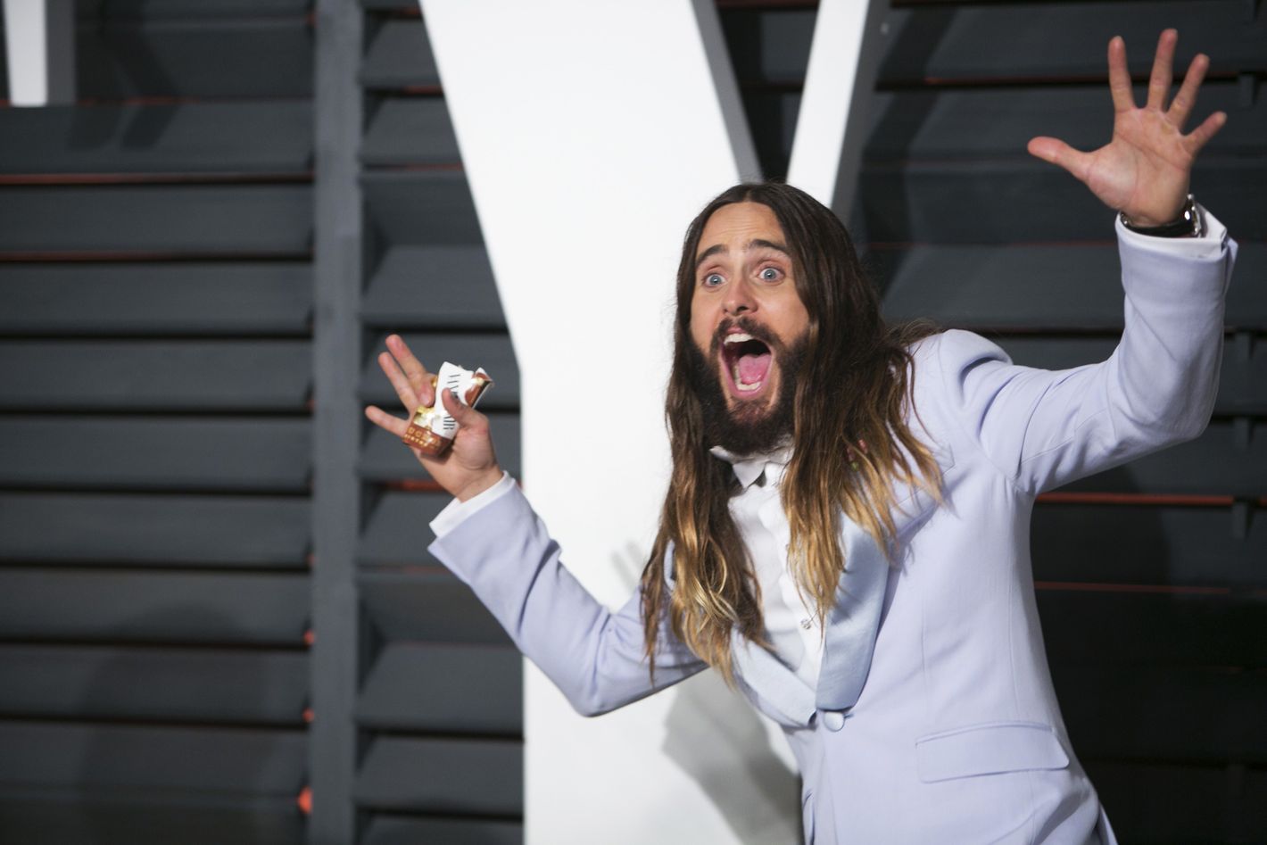 Jared Leto Could Not Keep It Together At The Vanity Fair Party