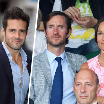 Spencer Matthews and the future bride and groom, brother James Matthews and Pippa Middleton.