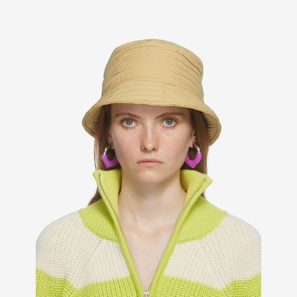 Yellow Quilted Bucket Hat