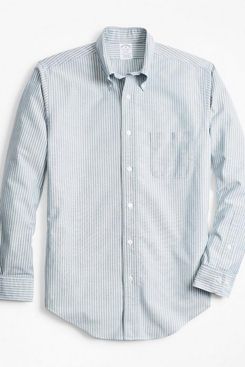 Brooks Brothers Regent Regular-Fit Sport Shirt, Oxford Stripe