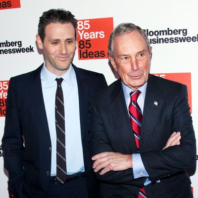 Josh Tyrangiel and Michael Bloomberg attend the 