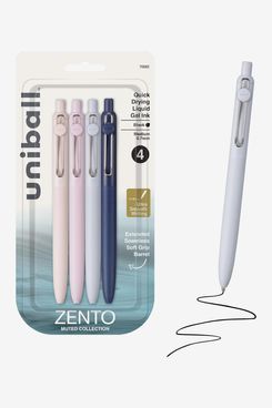 Uniball Zento, 0.7mm Black (Pack of 4)