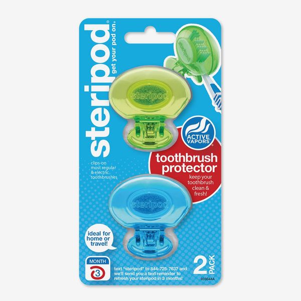 Steripod Clip-On Toothbrush Protector, Two-Count
