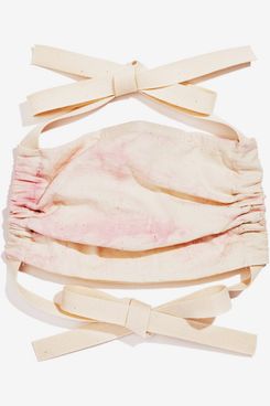 Found My Animal Light Pink Tie Die Mask, Cotton Ribbon Ties