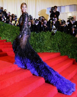 Beyonce at the 2012 Met Gala.