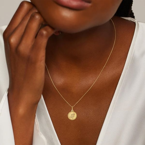 Brilliant Earth Mini Zodiac Diamond Medallion Necklace