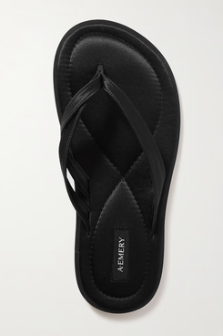 A.Emery Morgan Satin Flip Flops