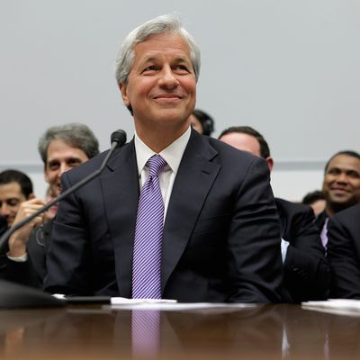 JPMorgan Chase & Co Chairman and CEO Jamie Dimon testifies before the House Financial Services Committee on Capitol Hill June 19, 2012 in Washington, DC. After testifying before the Senate last week, Dimon answered questions from the committee about his company's $2 billion trading loss earlier this year. 