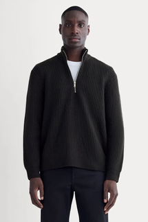 Everlane Felted Merino Half-Zip Sweater